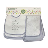 Set de 5 Baberos y Paños de Hombro Gris